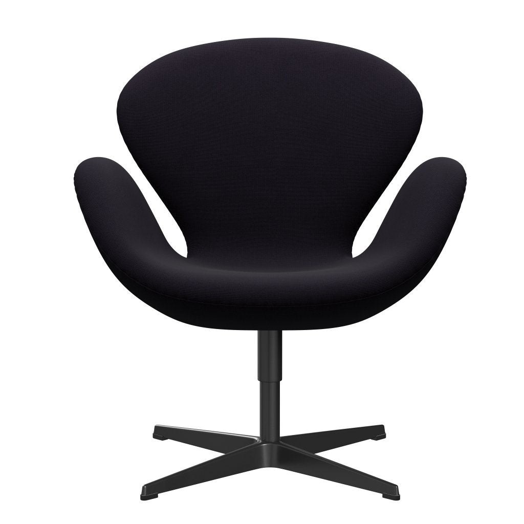 Fritz Hansen Swan Lounge Chair, Black Lacquered/Fame Bordeaux (64055)