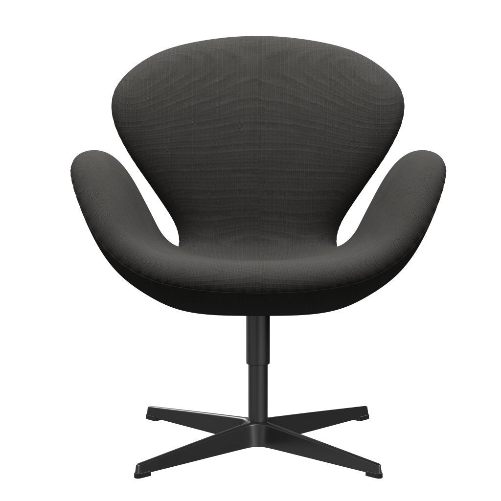 Fritz Hansen Swan Lounge Chair, Black Lacquered/Fame Brown (61060)