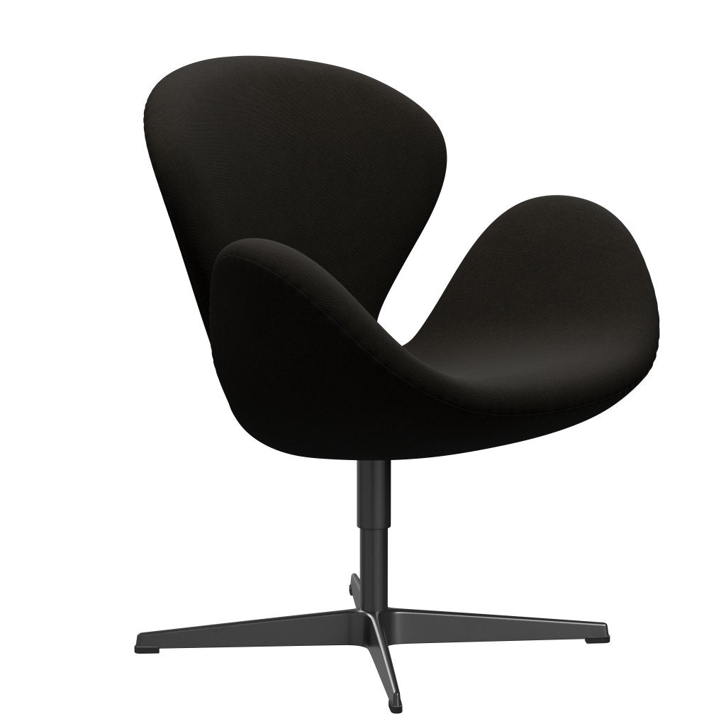 Fritz Hansen Swan Lounge Chair, Black Lacquered/Fame Dark
