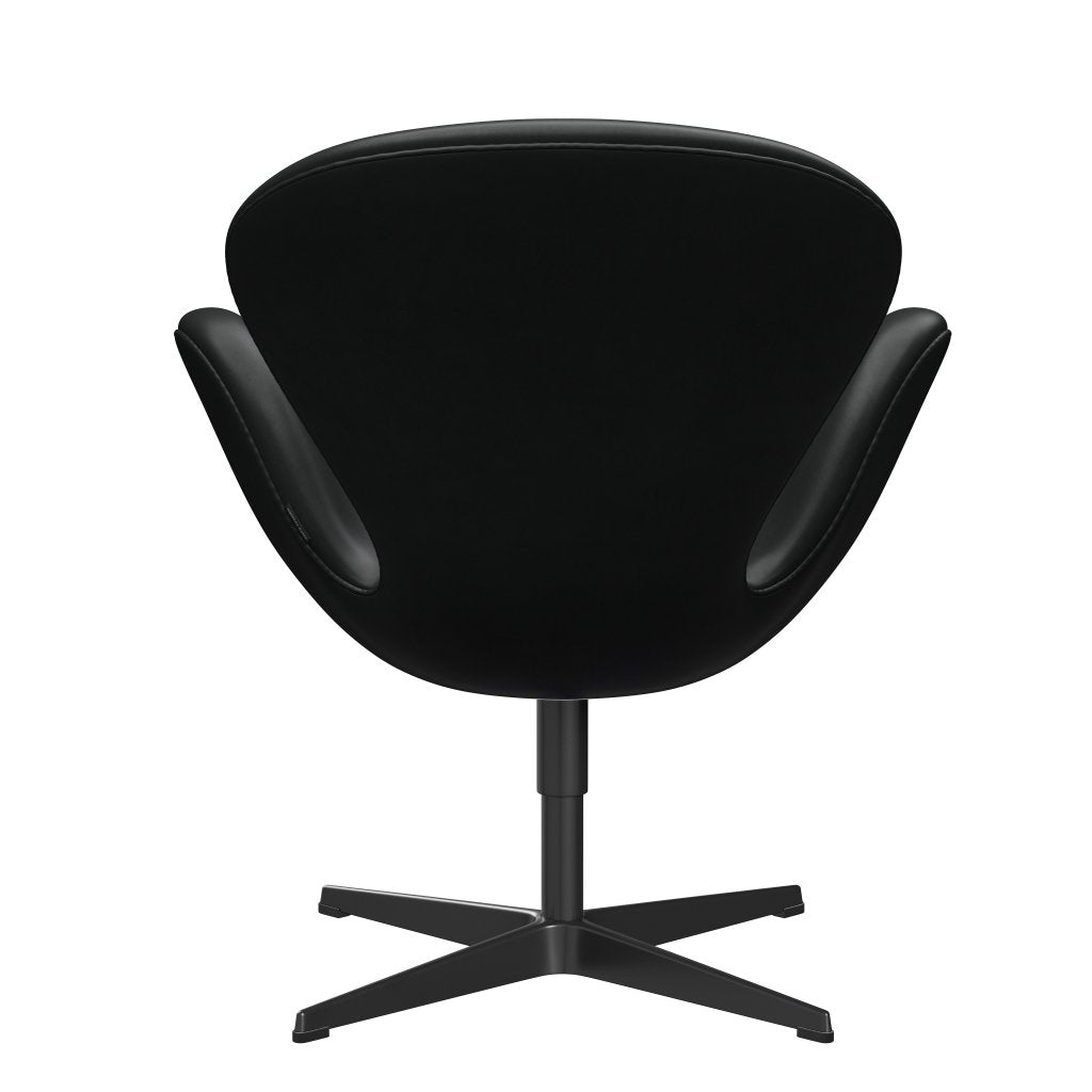 Fritz Hansen Swan Lounge Chair, Black Lacquered/Grace Black