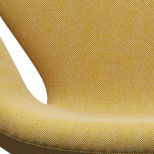 Fritz Hansen Swan Lounge Chair, Black Lacquered/Hallingdal Yellow/White