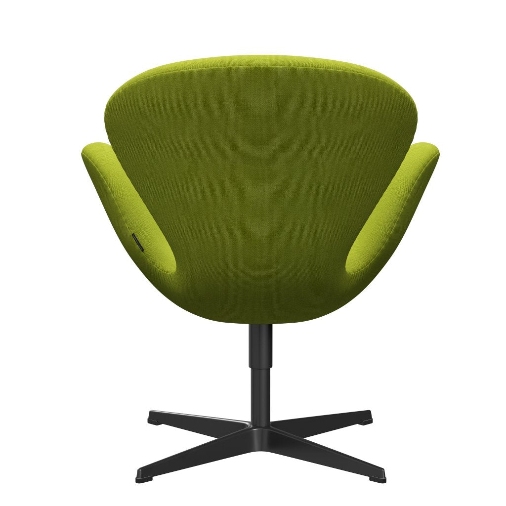 Fritz Hansen Swan Lounge Chair, Black Lacquered/Hallingdal Lime