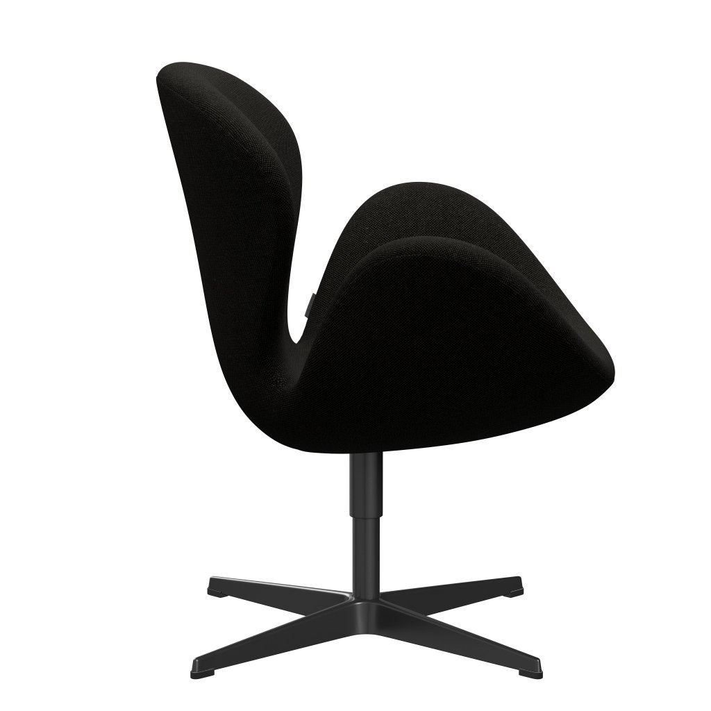 Fritz Hansen Swan Lounge Chair, Black Lacquered/Hallingdal Black/Grey (173)