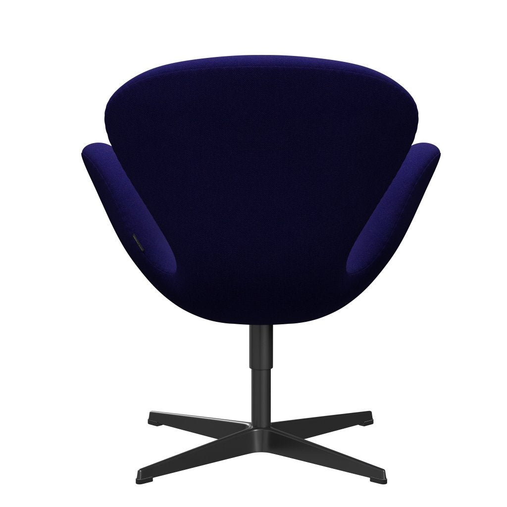 Fritz Hansen Swan Lounge Chair, Black Lacquered/Hallingdal Violet Dark