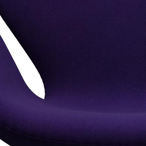 Fritz Hansen Swan Lounge Chair, Black Lacquered/Hallingdal Violet