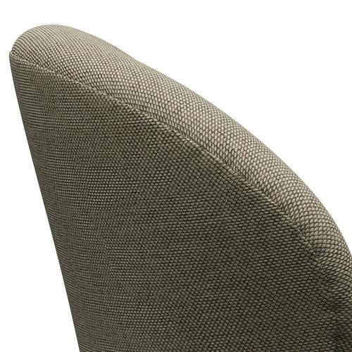 Fritz Hansen Swan Lounge Chair, Black Lacquered/Re Wool Light Beige/Natural