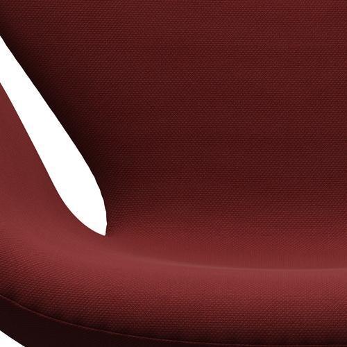 Fritz Hansen Swan Lounge Chair, Black Lacquered/Steelcut Dark Red/Blood