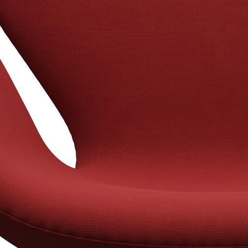 Fritz Hansen Swan Lounge Chair, Black Lacquered/Steelcut Red