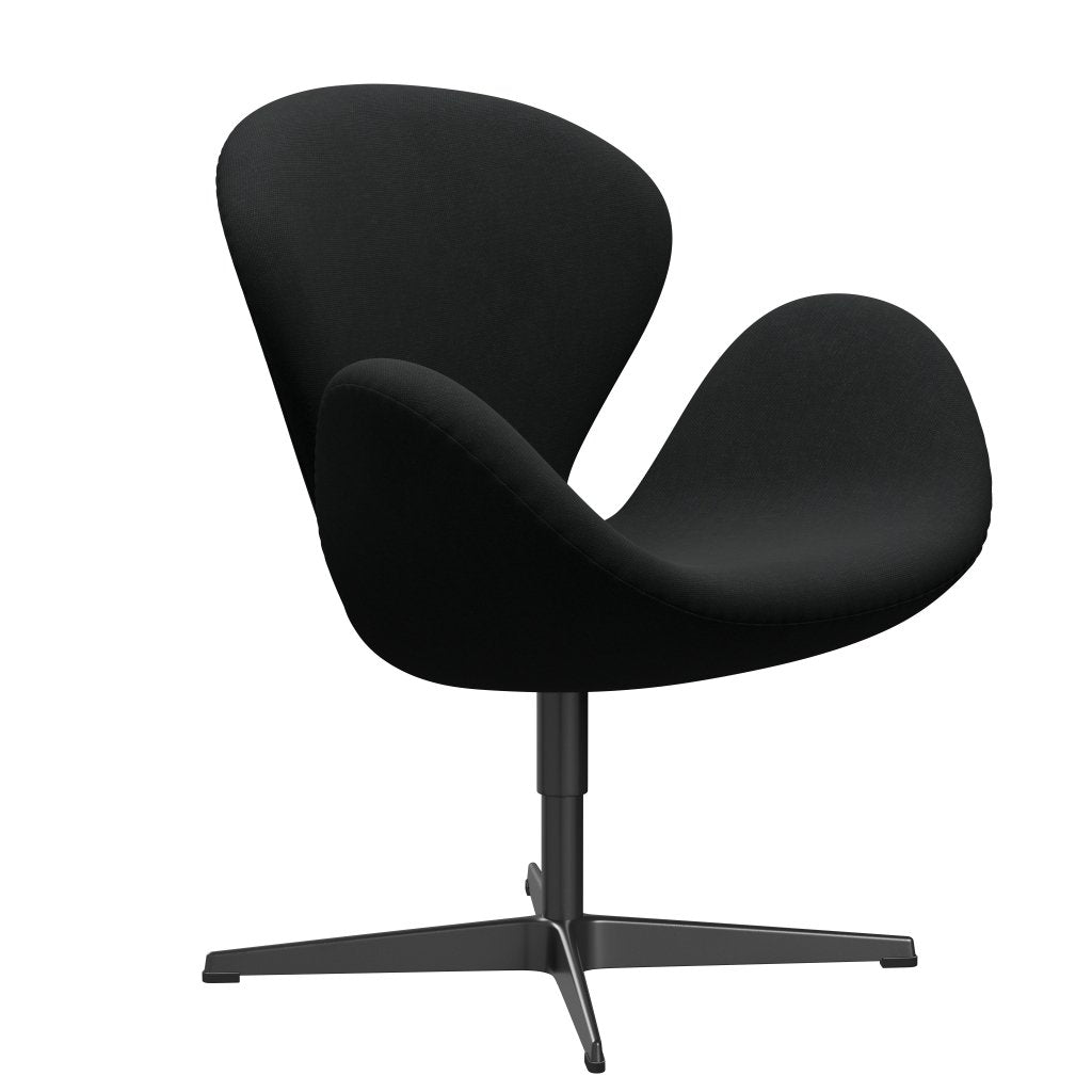 Fritz Hansen Swan Lounge Chair, Black Lacquered/Steelcut Black