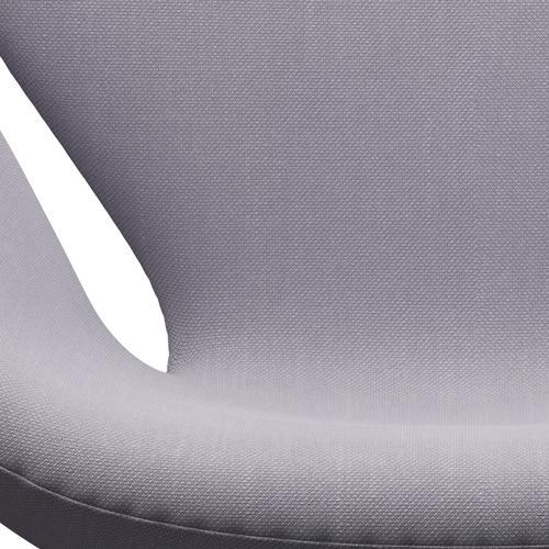 Fritz Hansen Swan Lounge Chair, Black Lacquered/Steelcut Siber Grey Light