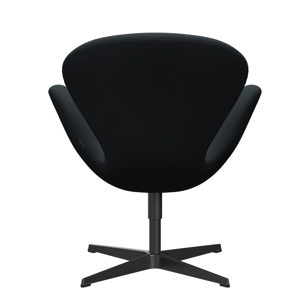 Fritz Hansen Swan Lounge Chair, Black Lacquered/Steelcut Trio Black
