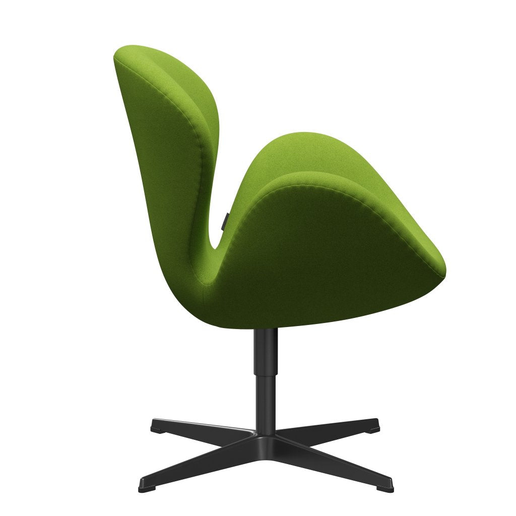 Fritz Hansen Swan Lounge Chair, Black Lacquered/Tonus Lime