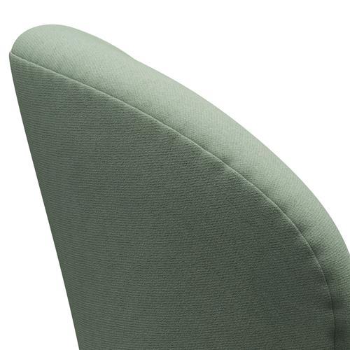 Fritz Hansen Swan Lounge Chair, Black Lacquered/Tonus Mint Green