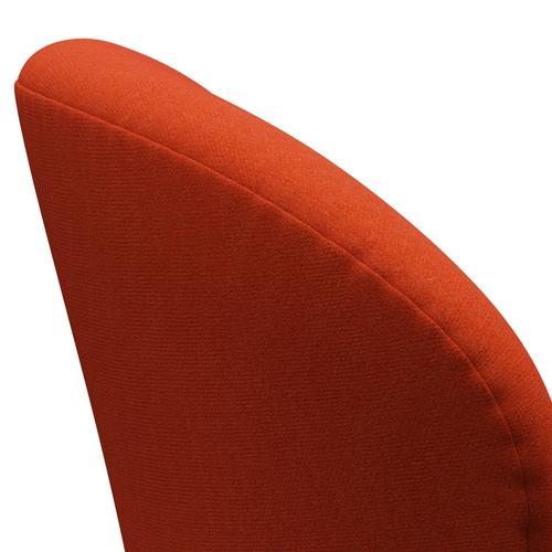 Fritz Hansen Swan Lounge Chair, Black Lacquered/Tonus Orange (554)