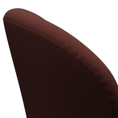 Fritz Hansen Swan Lounge Chair, Black Lacquered/Tonus Warm Brown (374)