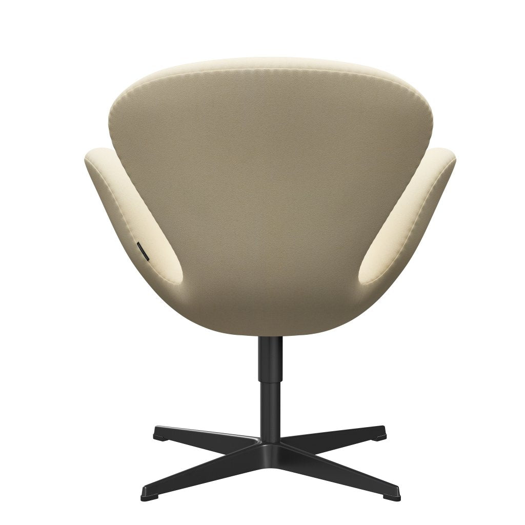 Fritz Hansen Swan Lounge Chair, Black Lacquered/Tonus Wool White