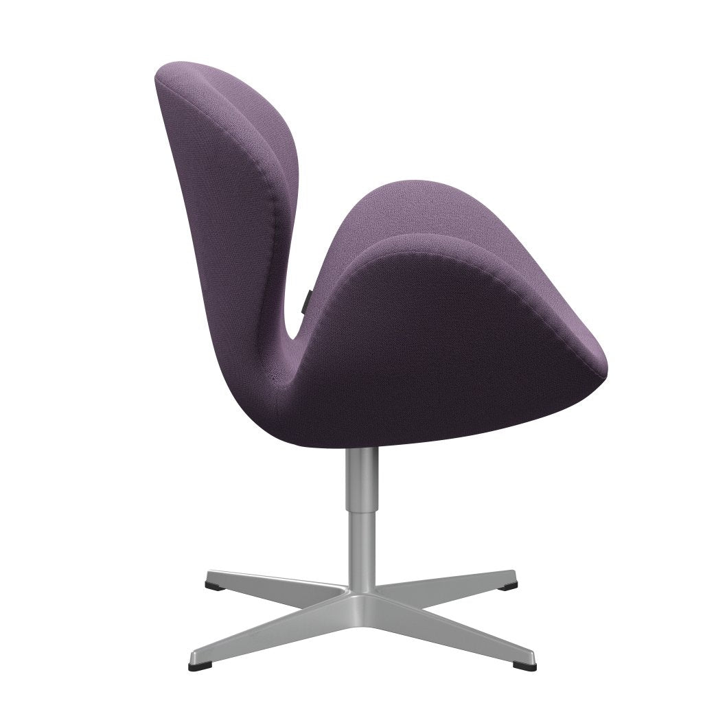 Fritz Hansen Swan Lounge Chair, Silver Grey/Capture Light Violet