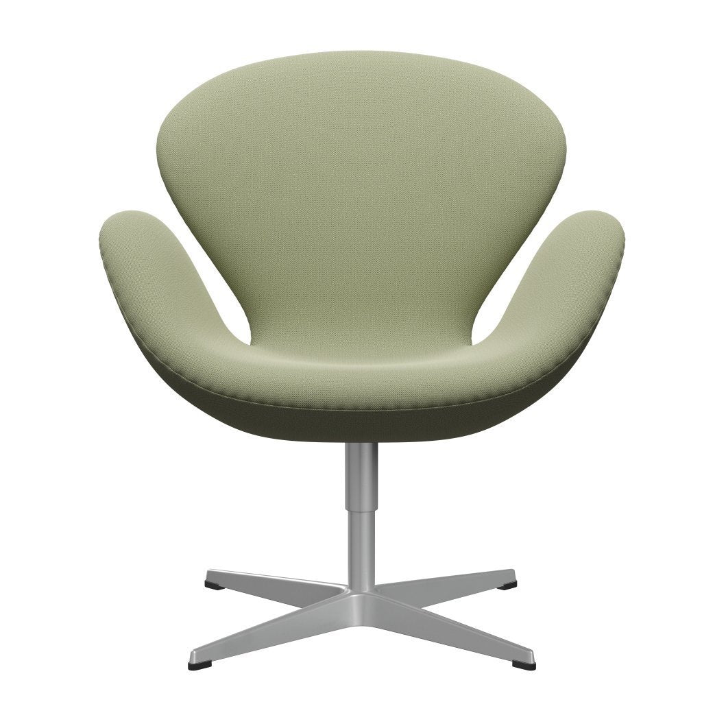 Fritz Hansen Swan Lounge Chair, Silver Grey/Capture Delicate Green