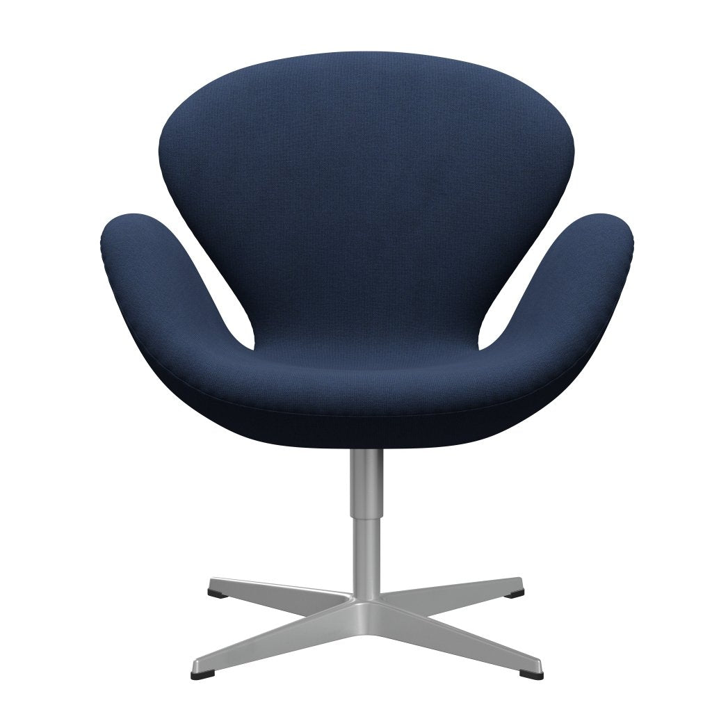 Fritz Hansen Swan Lounge Chair, Silver Grey/Christianshavn Dark Blue
