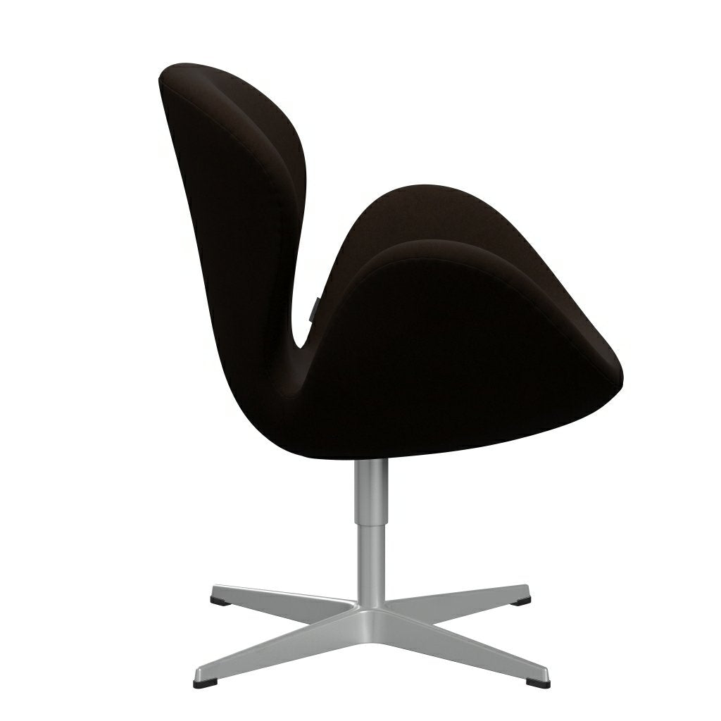 Fritz Hansen Swan Lounge Chair, Silver Grey/Comfort Brown (01566)