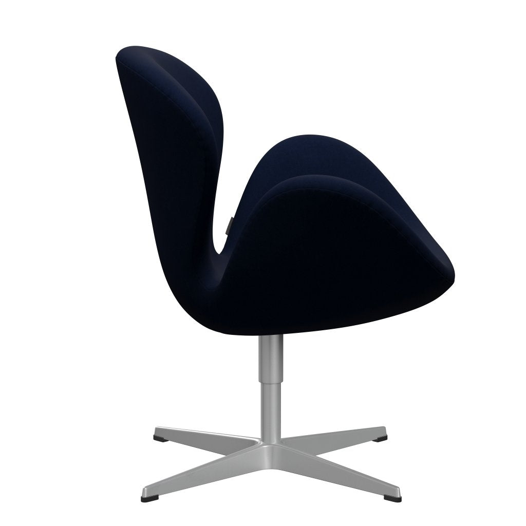 Fritz Hansen Swan Lounge Chair, Silver Grey/Comfort Dark Grey/Blue