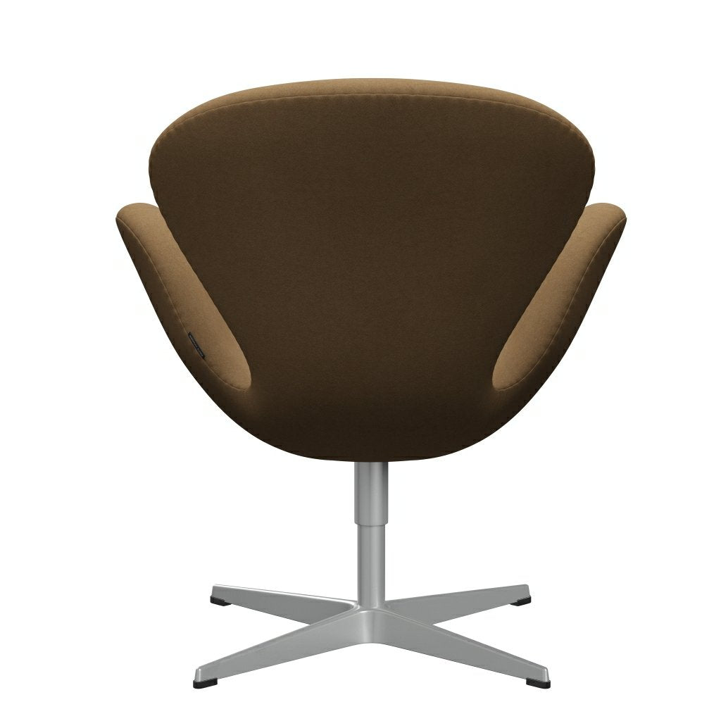 Fritz Hansen Swan Lounge Chair, Silver Grey/Comfort Light Brown