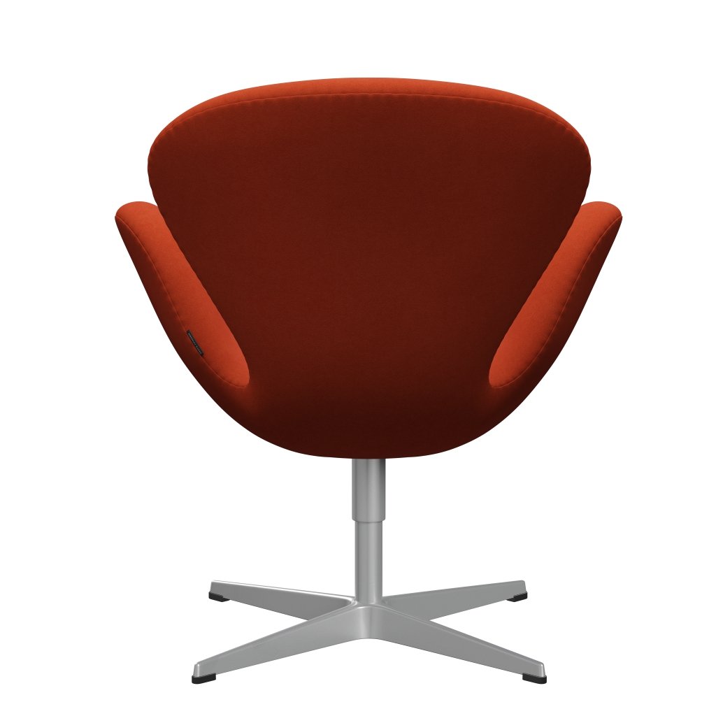 Fritz Hansen Swan Lounge Chair, Silver Grey/Comfort Rust Red (09055)