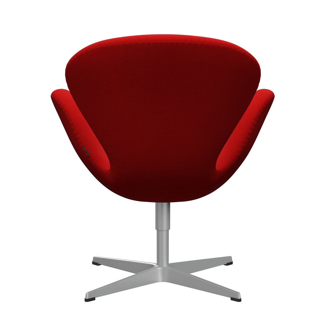 Fritz Hansen Swan Lounge Chair, Silver Grey/Comfort Red (64003)