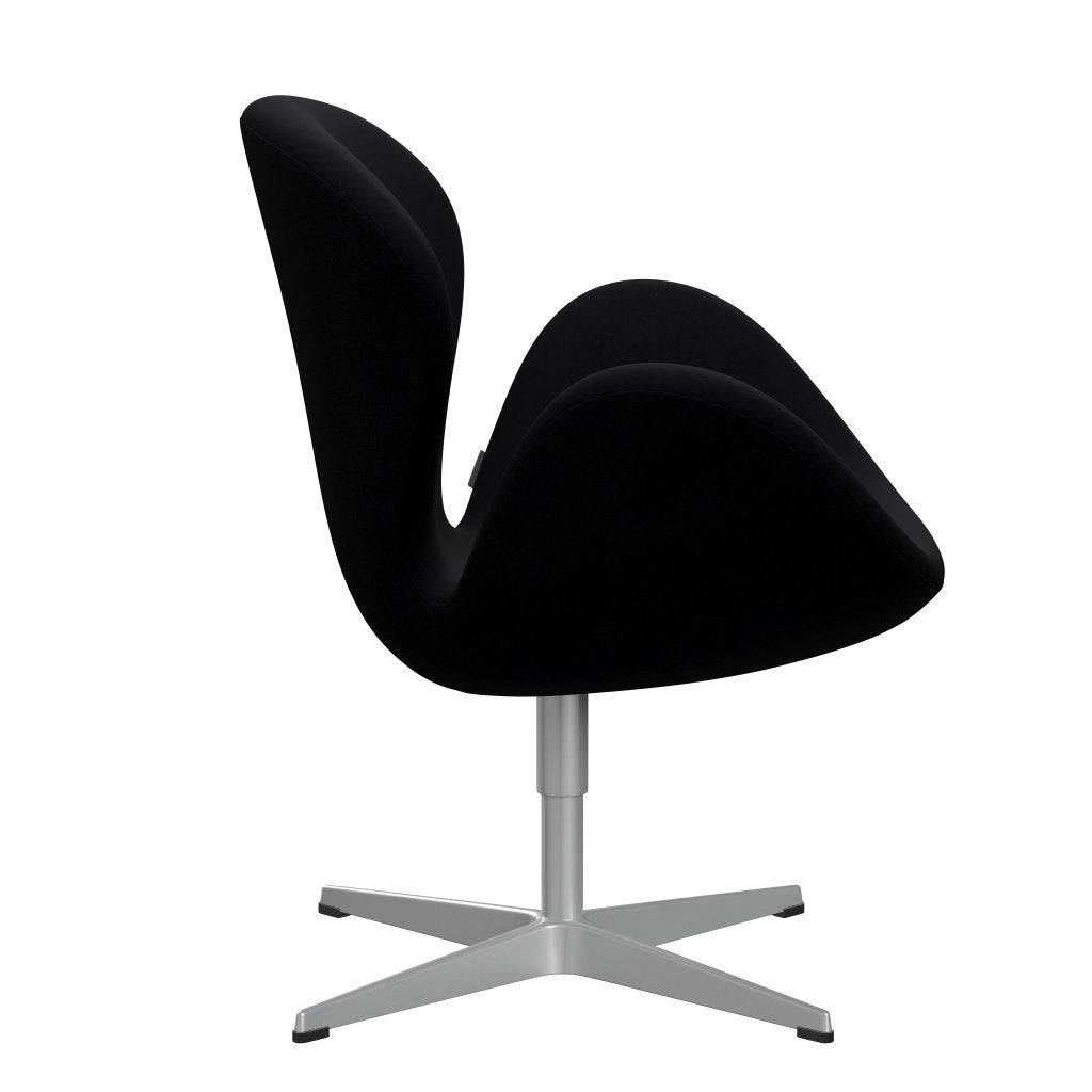 Fritz Hansen Swan Lounge Chair, Silver Grey/Comfort Black (00050)