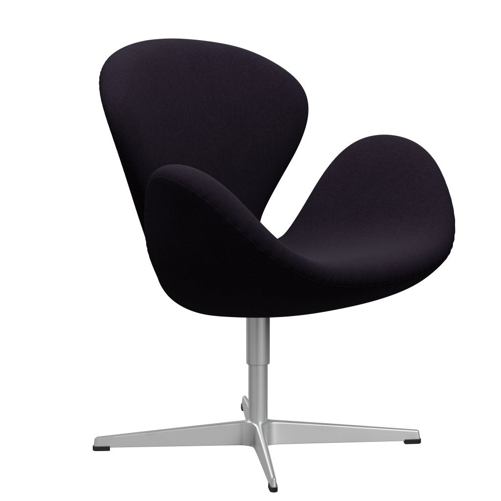 Fritz Hansen Swan Lounge Chair, Silver Grey/Comfort Violet Red