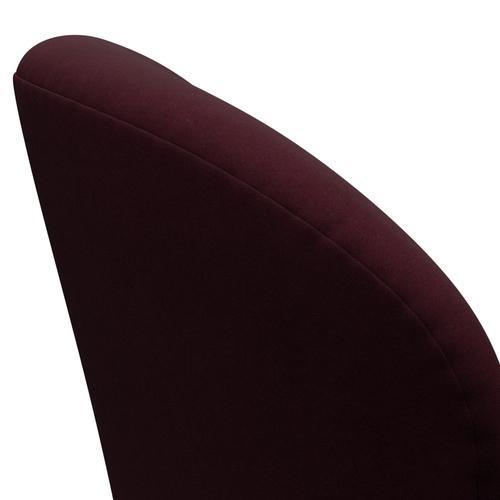 Fritz Hansen Swan Lounge Chair, Silver Grey/Comfort Violet/Dark Red