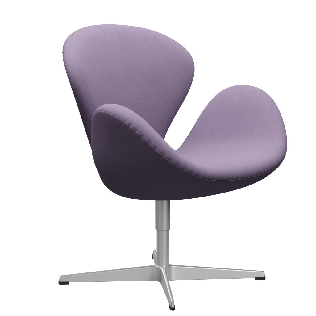 Fritz Hansen Swan Lounge Chair, Silver Grey/Comfort White/Light Violet