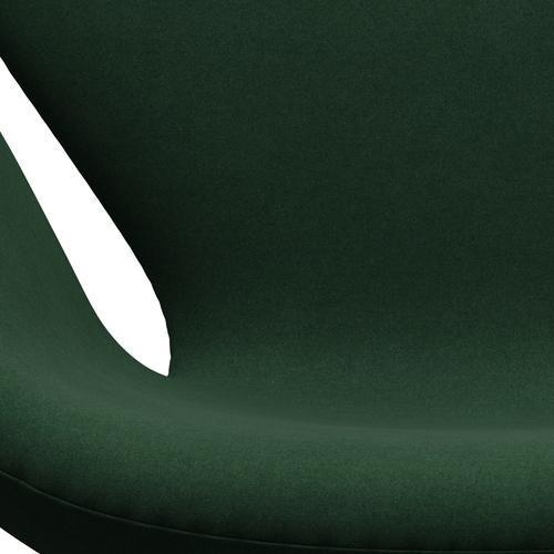 Fritz Hansen Swan Lounge Chair, Silver Grey/Divina Dark Green (876)