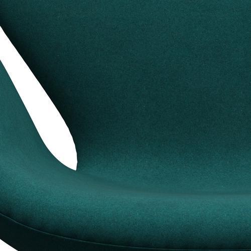 Fritz Hansen Swan Lounge Chair, Silver Grey/Divina Melange Coral Green