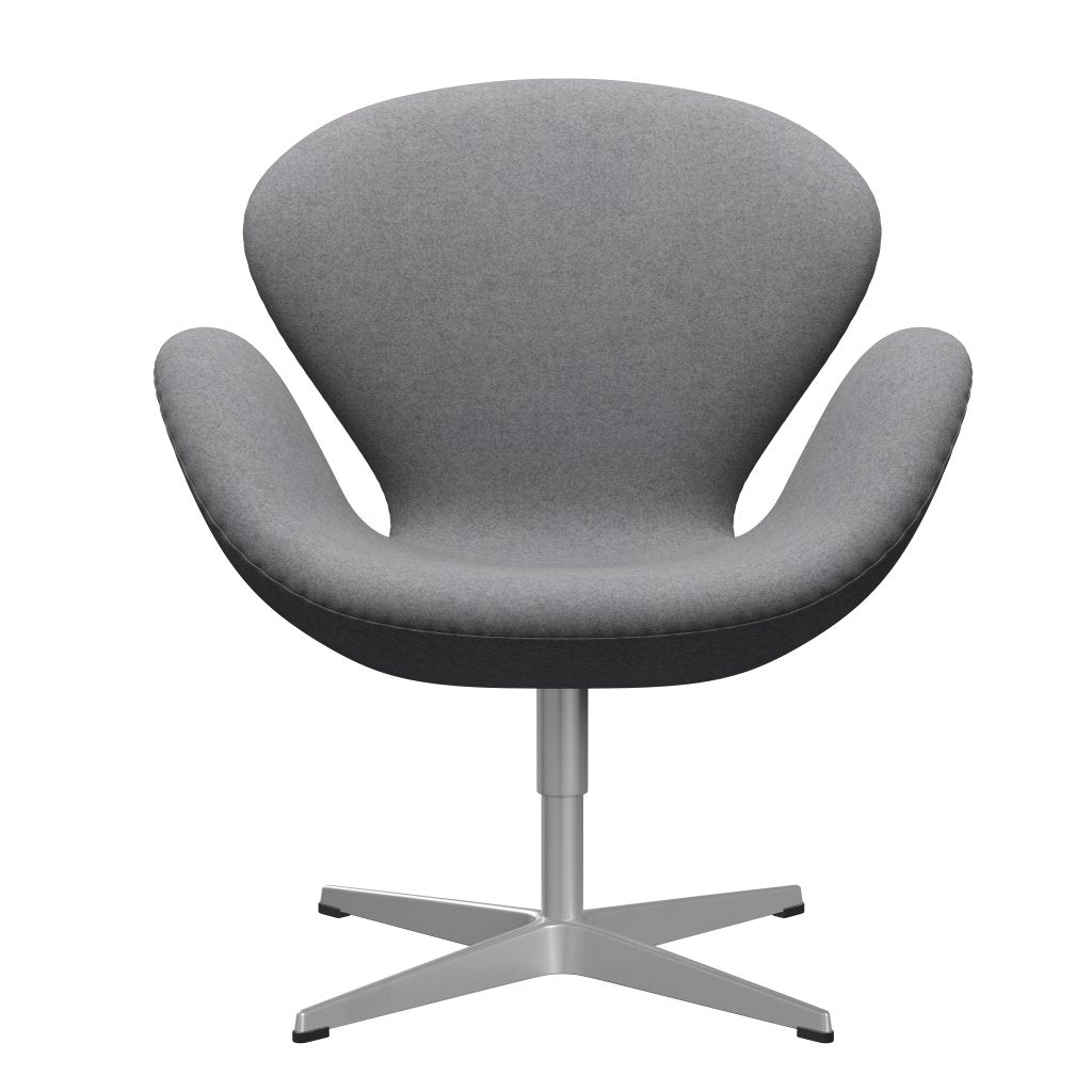 Fritz Hansen Swan Lounge Chair, Silver Grey/Divina Melange Stone Grey