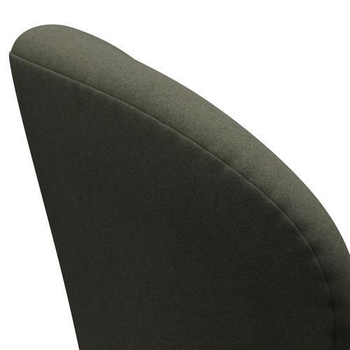 Fritz Hansen Swan Lounge Chair, Silver Grey/Divina Military Green