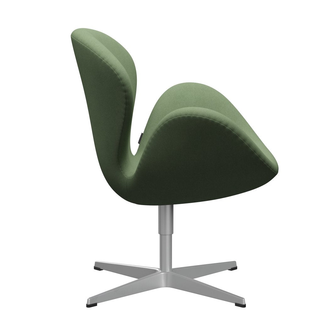 Fritz Hansen Swan Lounge Chair, Silver Grey/Divina Olive Green