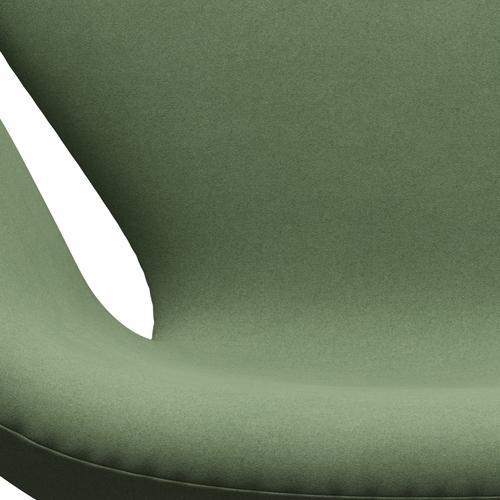 Fritz Hansen Swan Lounge Chair, Silver Grey/Divina Olive Green