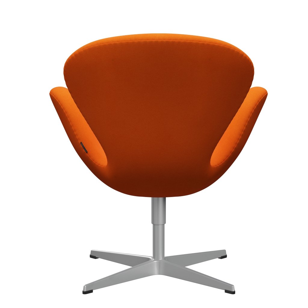 Fritz Hansen Swan Lounge Chair, Silver Grey/Divina Pastello Orange