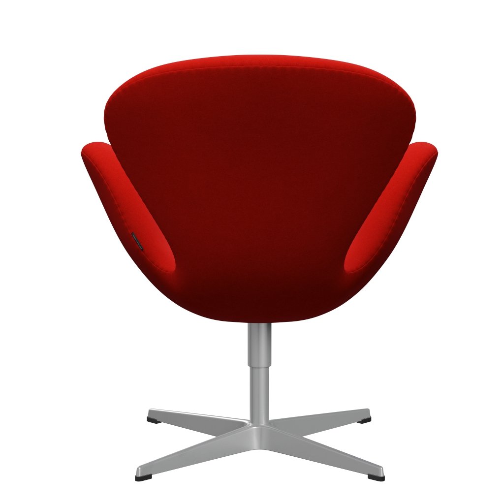 Fritz Hansen Swan Lounge Chair, Silver Grey/Divina Red (562)