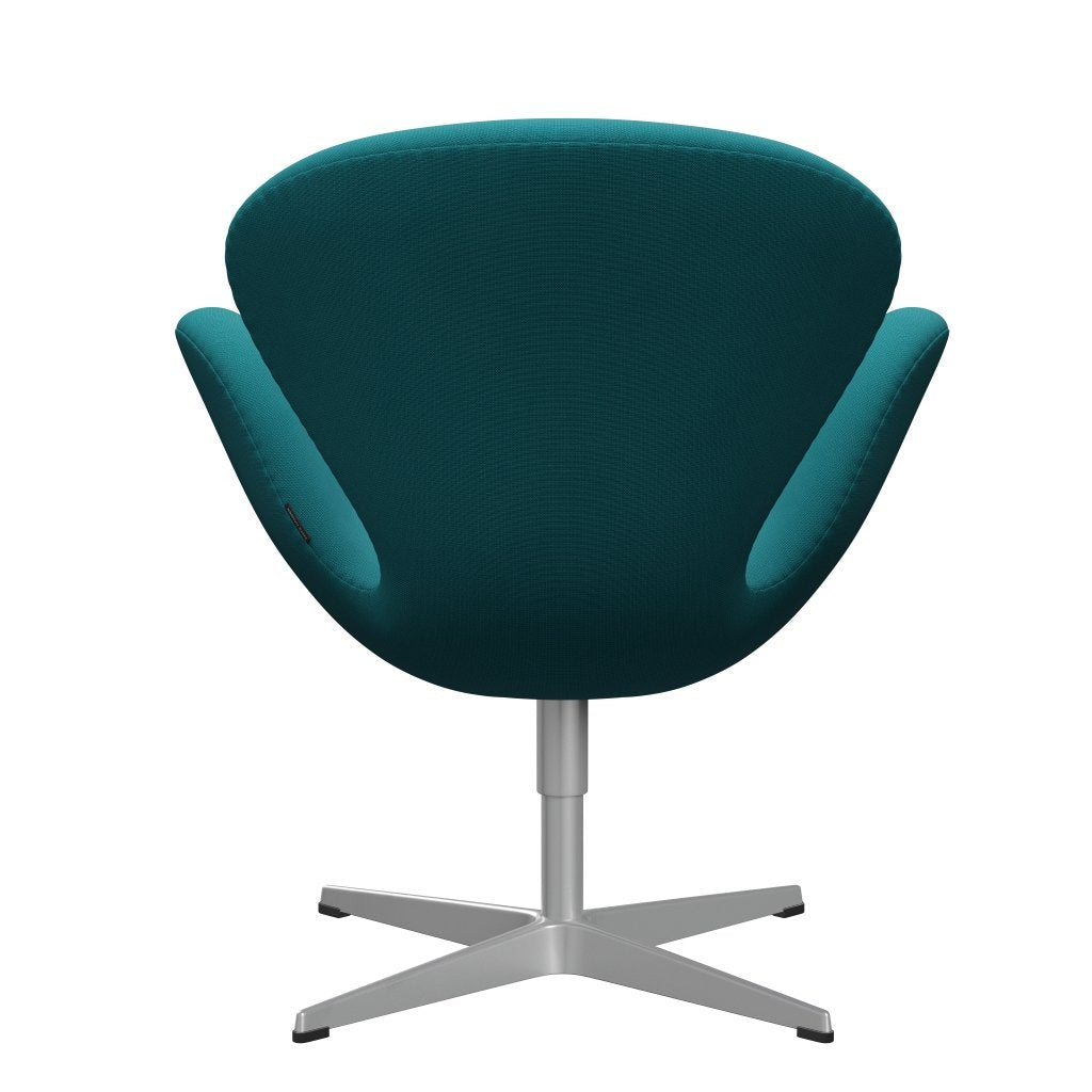 Fritz Hansen Swan Lounge Chair, Silver Grey/Fame Green Turquoise