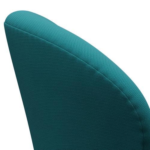 Fritz Hansen Swan Lounge Chair, Silver Grey/Fame Green Turquoise
