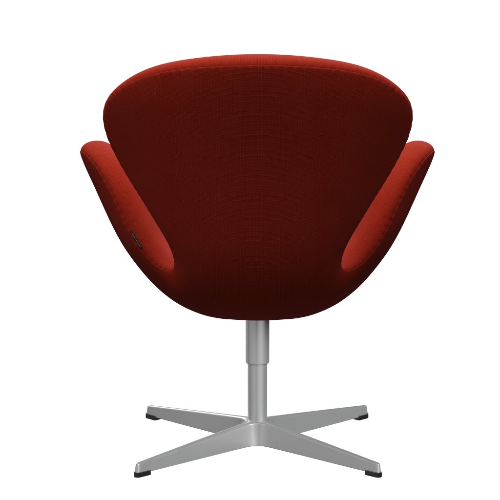 Fritz Hansen Swan Lounge Chair, Silver Grey/Fame Orange Red