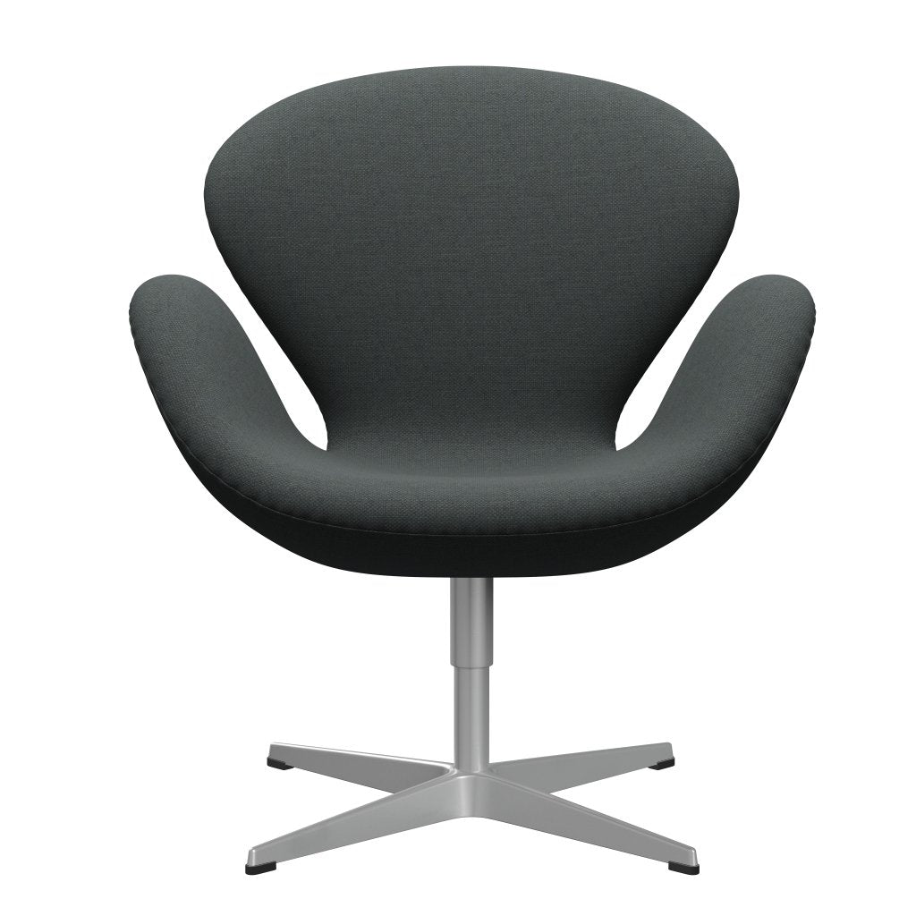 Fritz Hansen Swan Lounge Chair, Silver Grey/Fiord Medium Grey/Dark Grey