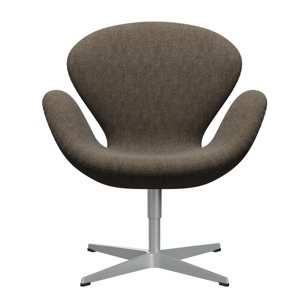 Fritz Hansen Swan Lounge Chair, Silver Grey/Hallingdal Brown/Grey