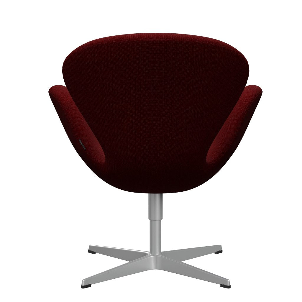 Fritz Hansen Swan Lounge Chair, Silver Grey/Hallingdal Dark Red