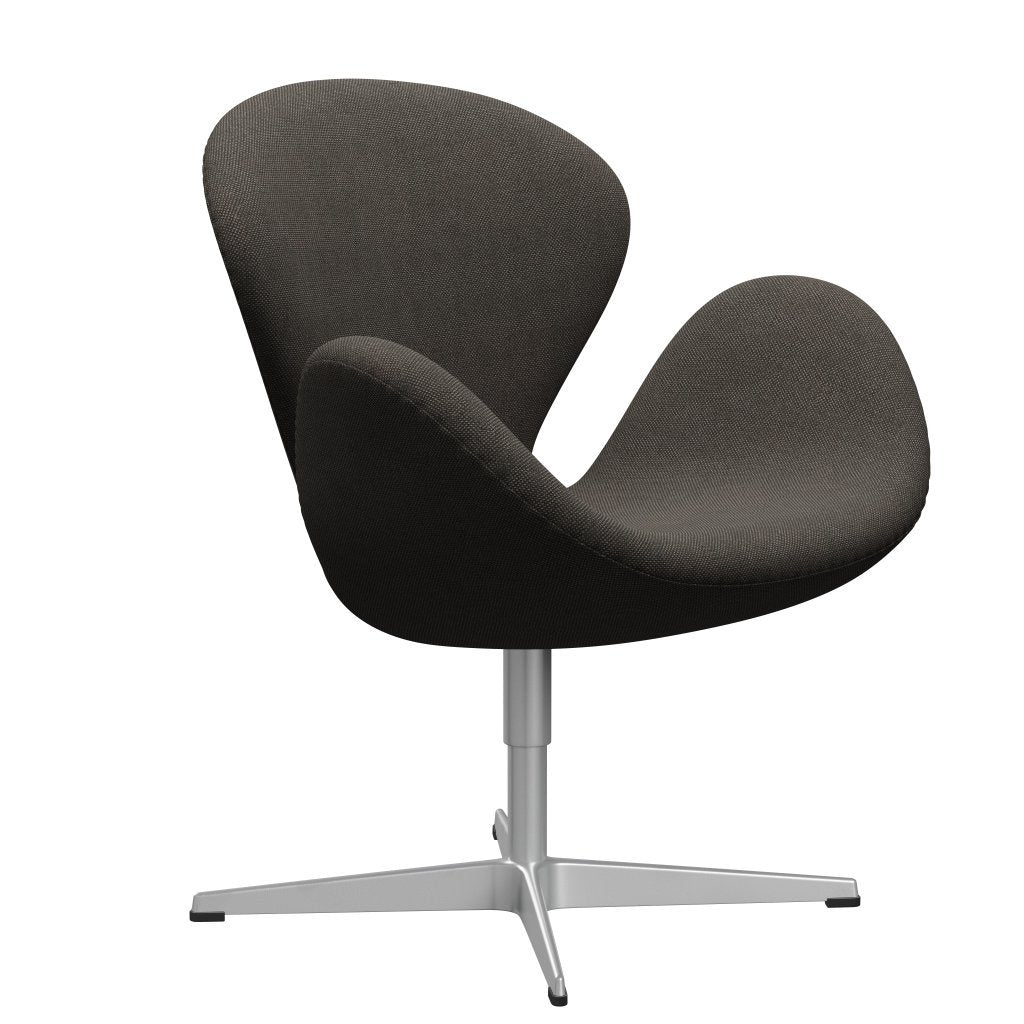 Fritz Hansen Swan Lounge Chair, Silver Grey/Hallingdal Charcoal Light