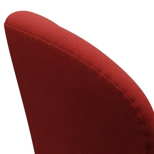 Fritz Hansen Swan Lounge Chair, Silver Grey/Rime Light Red/Dark Red