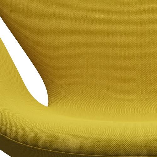 Fritz Hansen Swan Lounge Chair, Silver Grey/Steelcut Light Green/Yellow