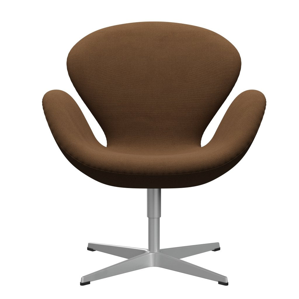 Fritz Hansen Swan Lounge Chair, Silver Grey/Steelcut Chocolate Light
